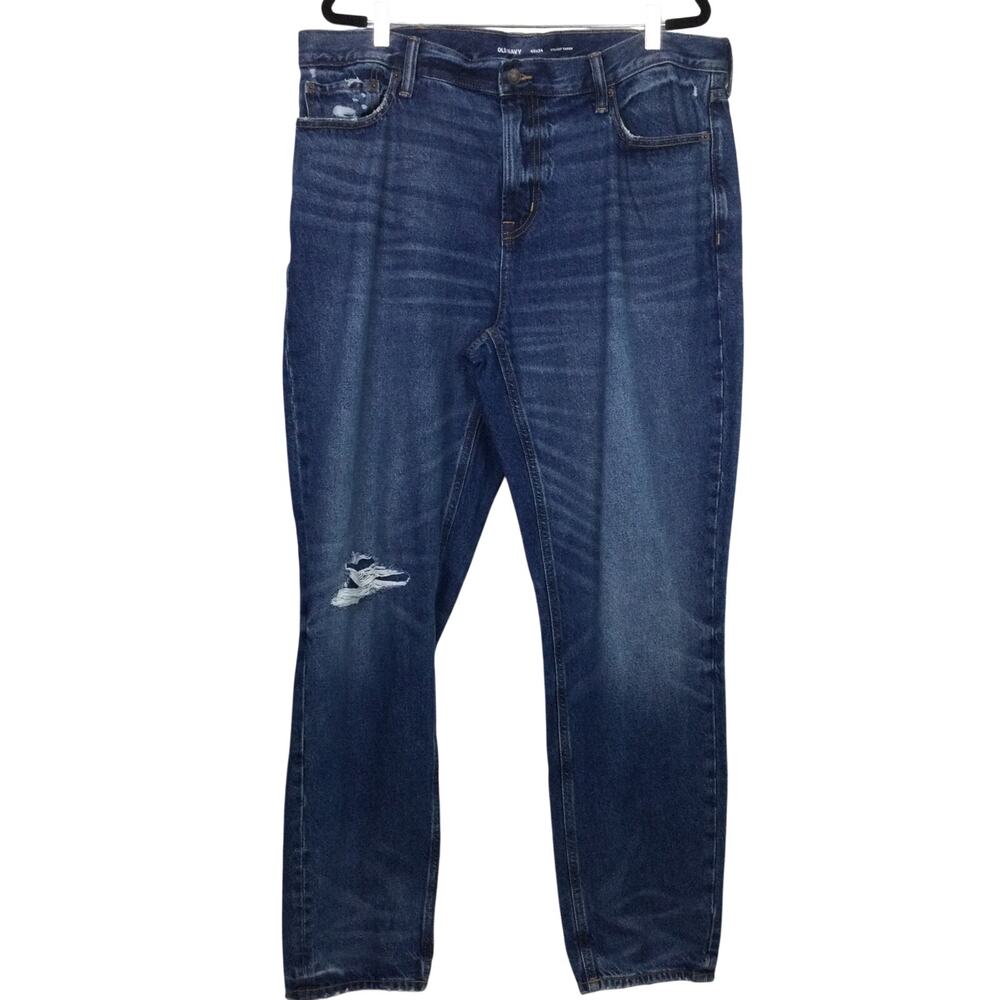Old Navy Medium Wash Straight Taper Distressed Men's Jeans Size 40 X 34
